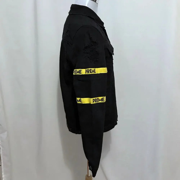 Preme NWOT Black Wash Jean Jacket Men M - Picture 8 of 16